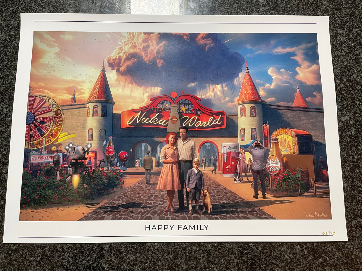 Happy Family A2 Glossy Print – Pocket Rocket Studios Australia