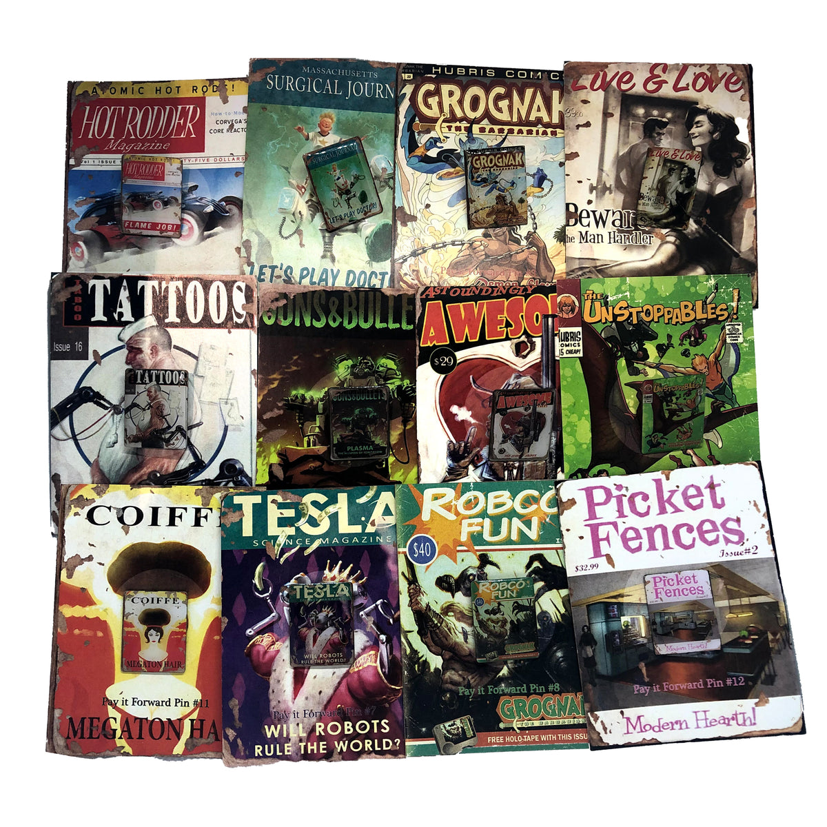 Magazine Pins – Pocket Rocket Studios Australia