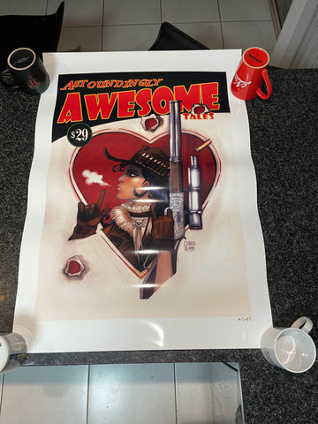 Astoundingly Awesome Tales Scartlet Sniper A1 Poster